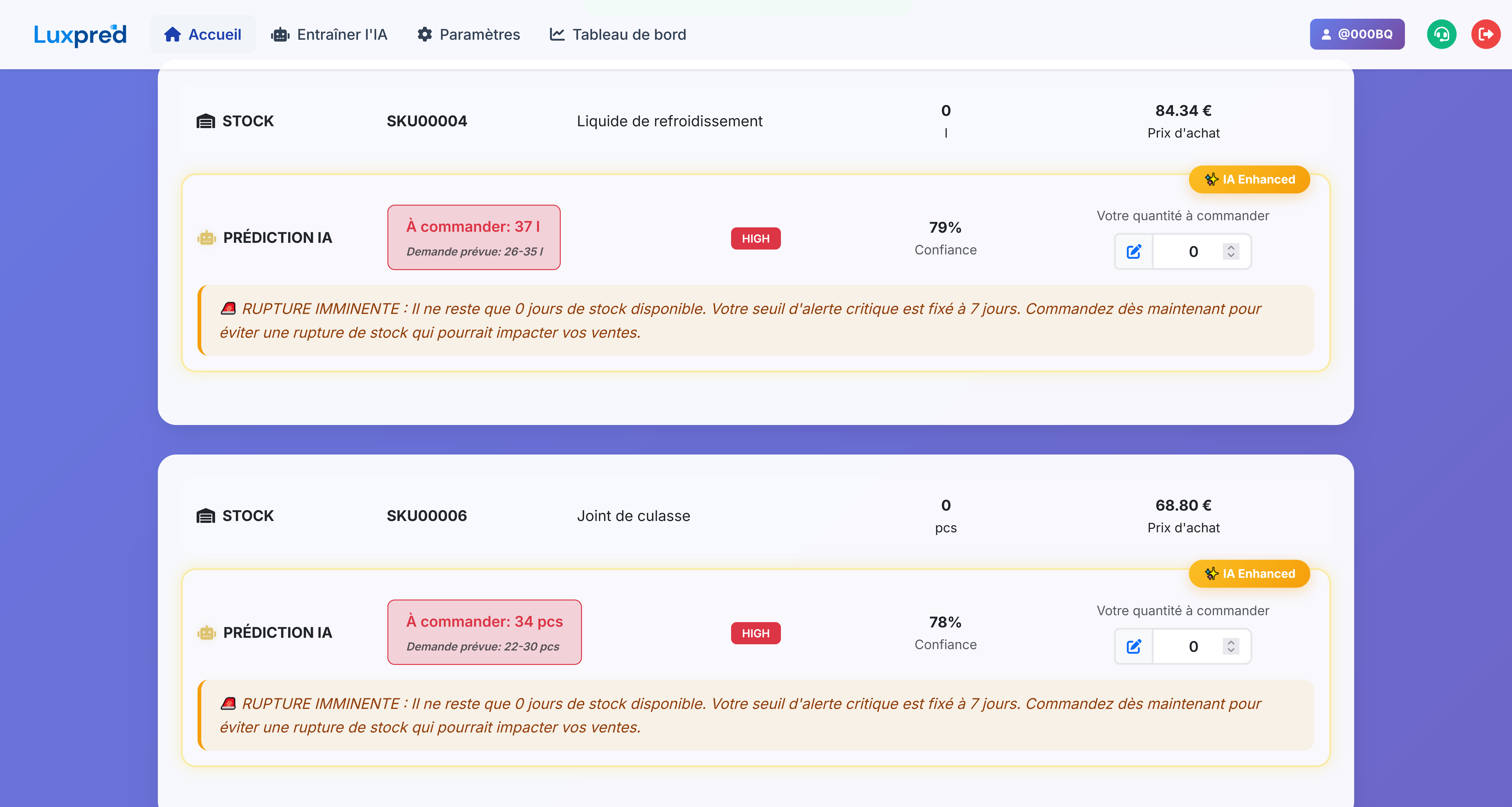 Prediction Complete - Resultats
